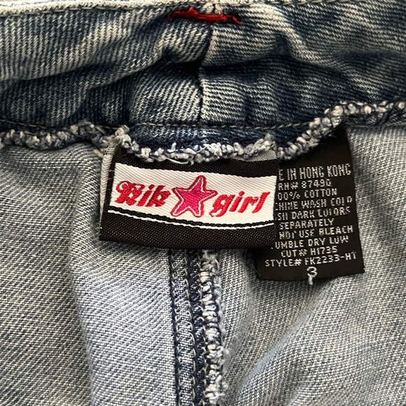 RARE Y2K Kik Girl Super Wide Cargo Jeans Size 3 - Picture 2 of 7